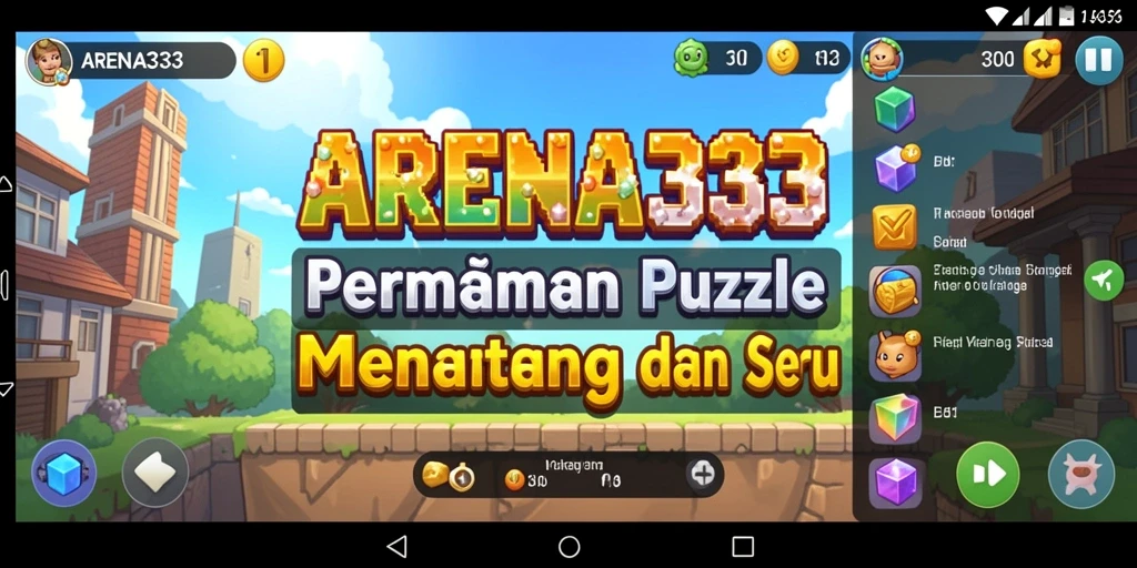 Tampilan gameplay menarik dari ARENA333 yang menampilkan teka-teki menantang.