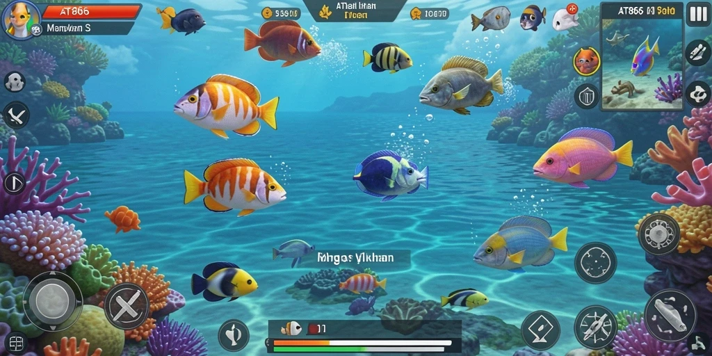 Screenshot dari gameplay seru Tembak Ikan di AT866.