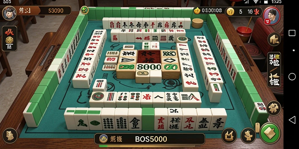 Tampilan menarik gameplay Mahjong di BOS5000.