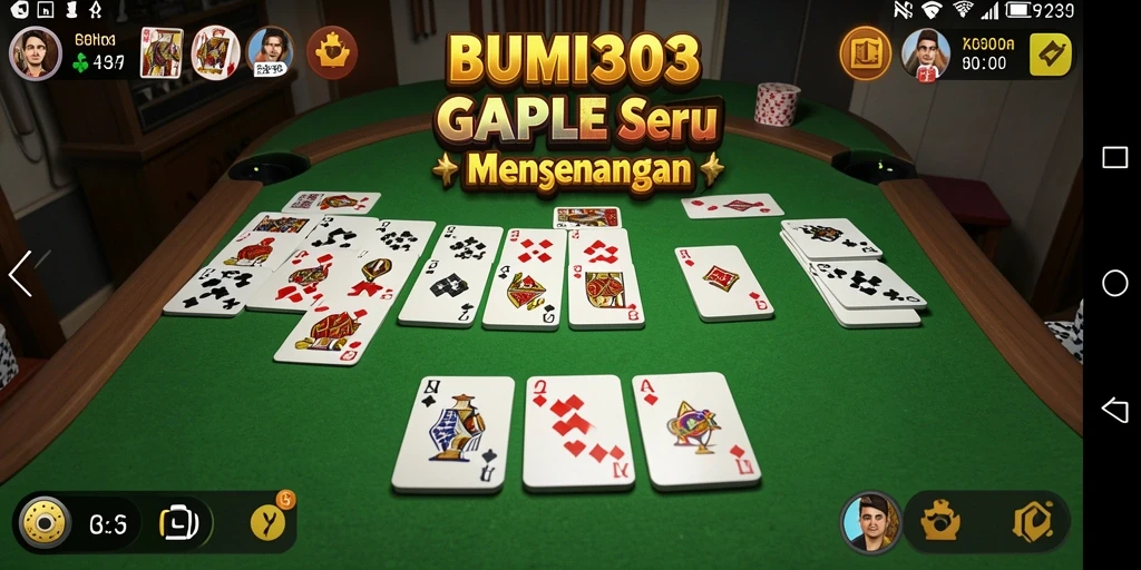 Tampilan seru permainan Gaple di BUMI303 yang mengasyikkan.