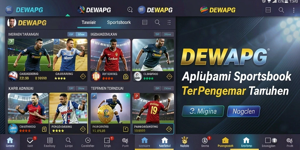 Screenshot DEWAPG menampilkan tampilan taruhan olahraga yang menyenangkan.