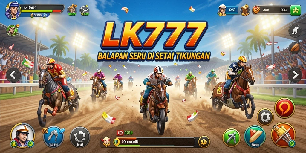 Gameplay LK777 yang menegangkan di setiap lintasan balap.