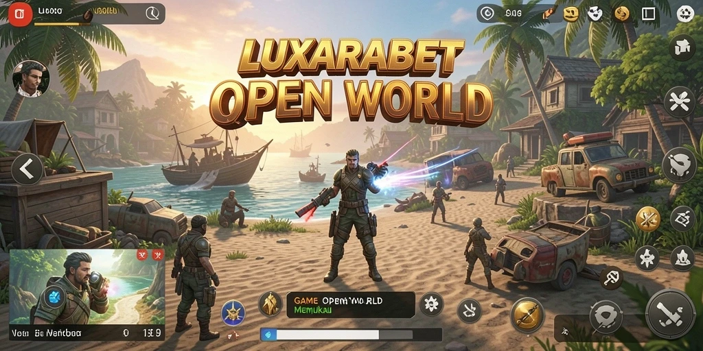 Tampilan gameplay LUXARABET yang menarik dalam dunia Open World.