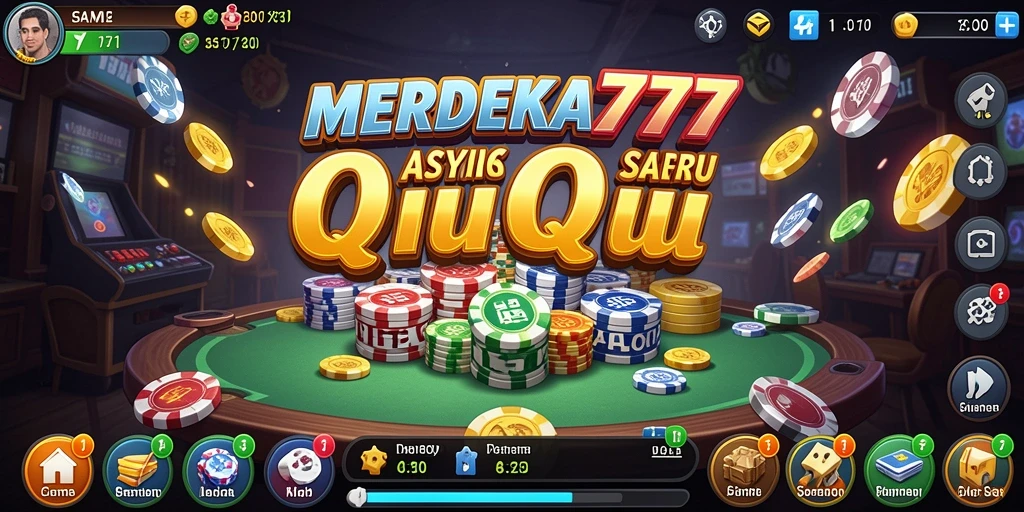 Tampilan screenshot MERDEKA777 menampilkan gameplay QiuQiu yang mengasyikkan.
