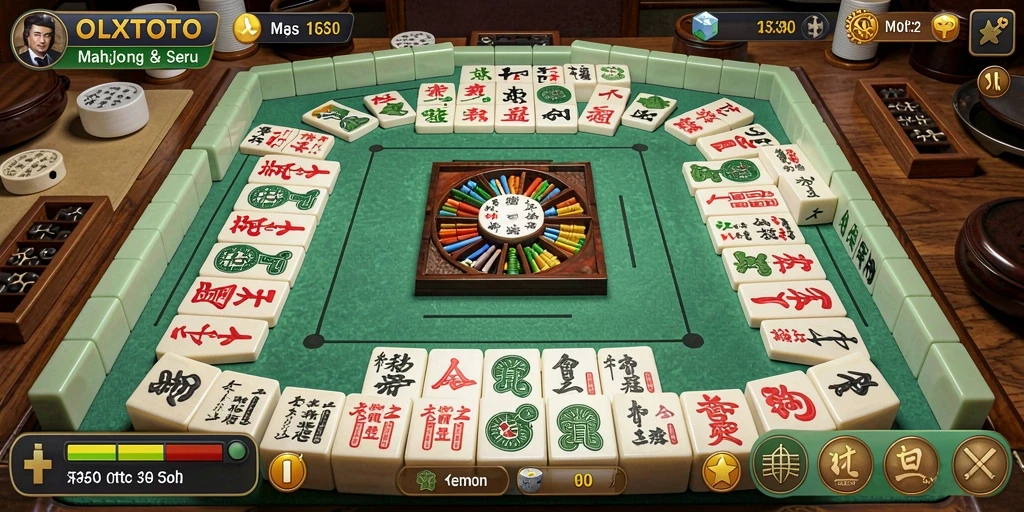 Screenshot gameplay OLXTOTO yang menunjukkan keseruan permainan Mahjong.