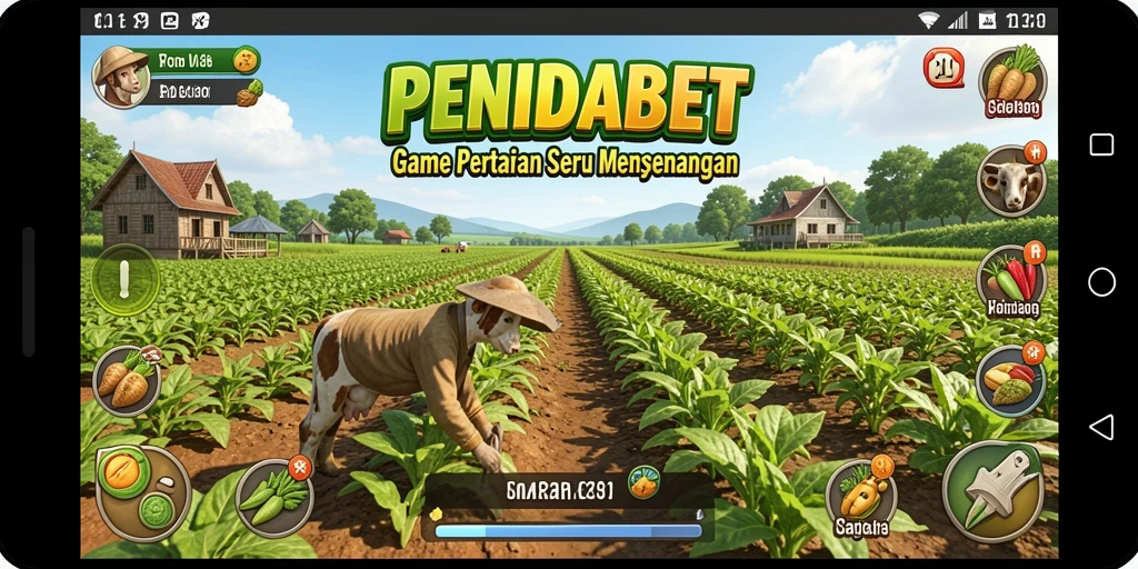 Tangkapan layar gameplay PENIDABET menampilkan lahan pertanian yang subur.