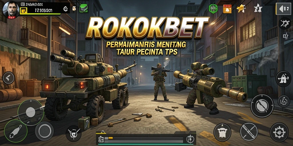 Tampilan gameplay seru dari ROKOKBET yang menampilkan aksi TPS.