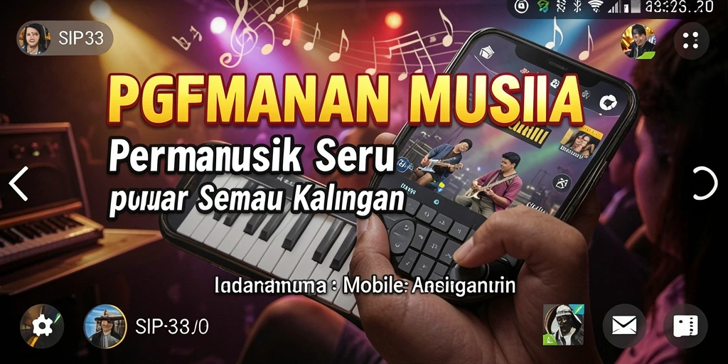 Tampilan gameplay SIP33 yang menarik dengan berbagai lagu dan tantangan.