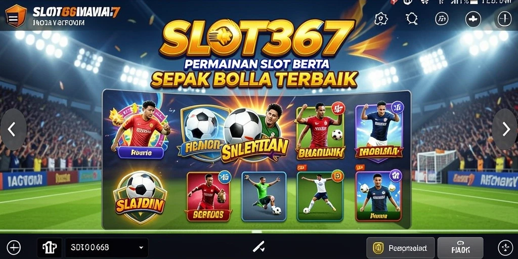 Tampilan gameplay menarik dari SLOT367 dengan tema sepak bola yang menyegarkan.