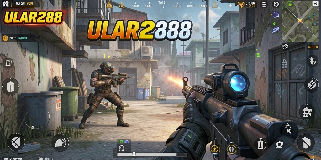 Gameplay ULAR288 yang intens dan strategis dalam pertempuran FPS.
