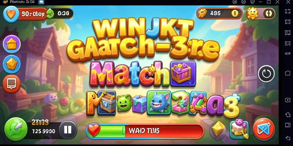 Tampilan gameplay WINJKT yang menarik saat memadukan batu permata.